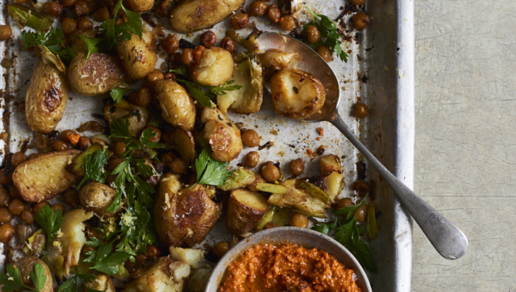 Ovenschotel van prei en aardappel